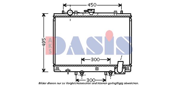 AKS DASIS Радиатор, охлаждение двигателя 140089N